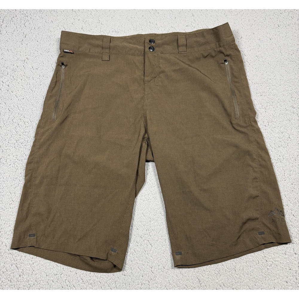TASCO Shorts Mens 36 Brown MTB Biking Quick Dry Stretch Lightweight 12 Inseam